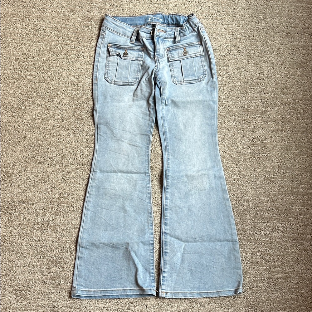 Girls Art Class Light Blue Wide Leg Jeans